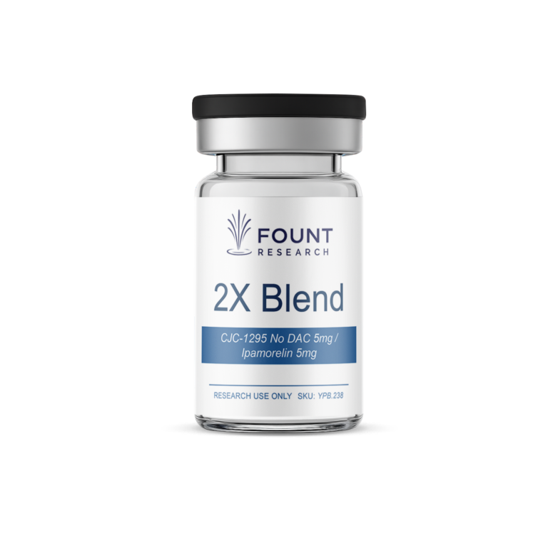 2X Blend CJC-1295 Without DAC 5mg and Ipamorelin 5mg research vial